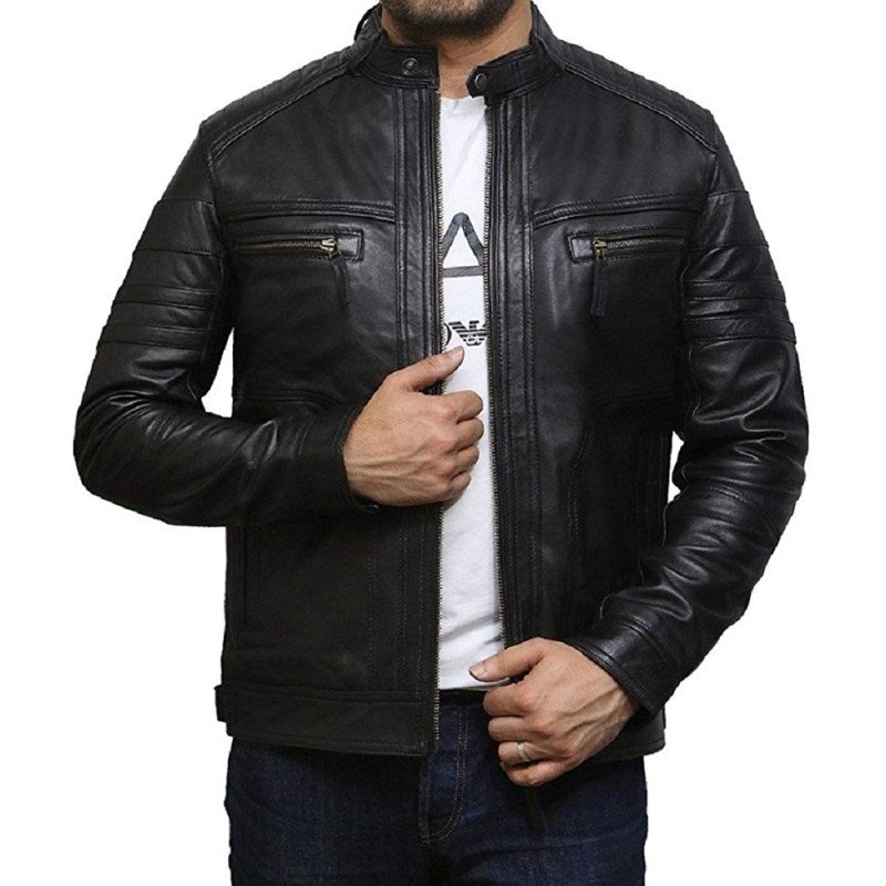 Men Black Leather Jacket