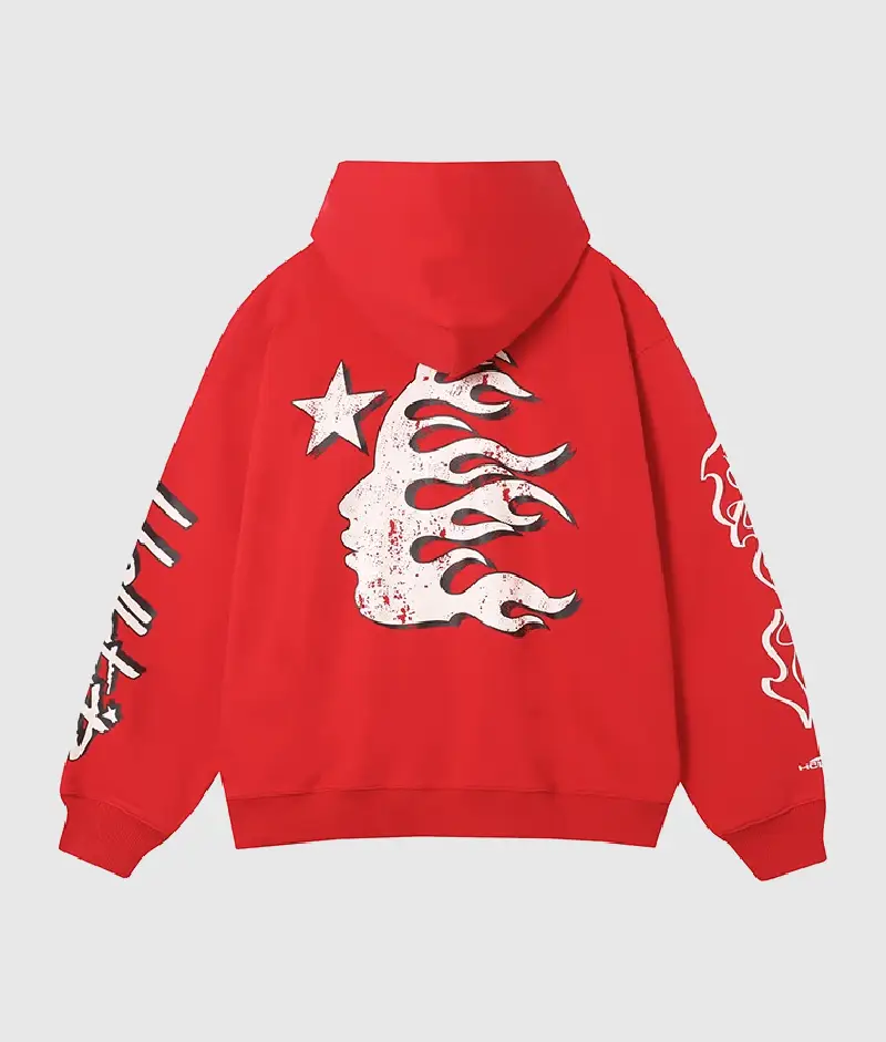 Hellstar Studios Records Hoodie Red Back