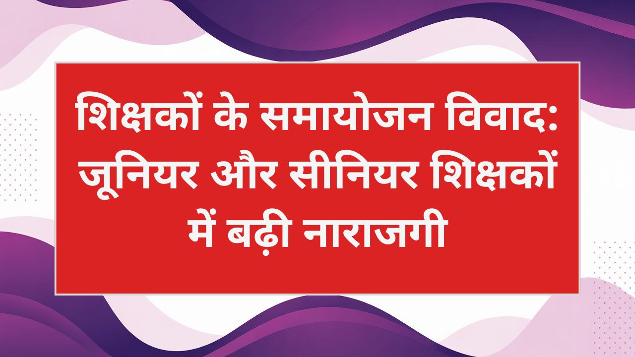 शिक्षकों के समायोजन विवाद: जूनियर और सीनियर शिक्षकों में बढ़ी नाराजगी, हाईकोर्ट आदेश के बाद नया बवाल